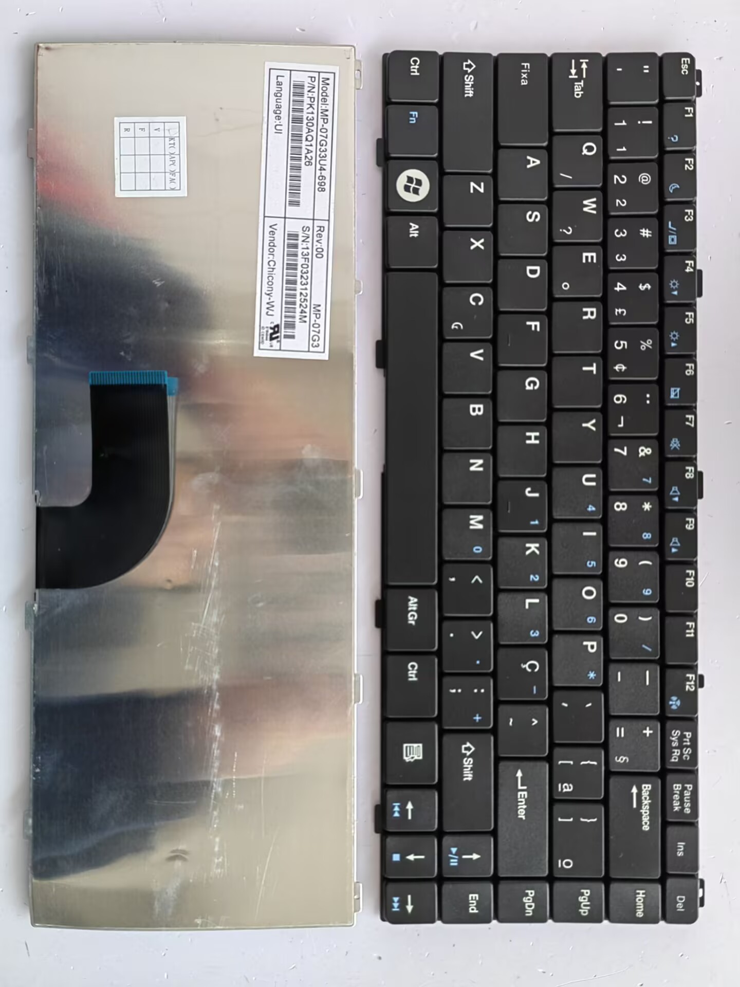 Picture of New Replacement Laptop Keyboard For BENQ S43/HCL L52 small carriage return/S46/i1000/i1030 BLACK (OEM) BR Layout